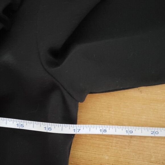 Kate Spade Livia Ponte Size 2 Black Long Sleeve Dress with Ruffle and Pockets - Picture 8 of 13